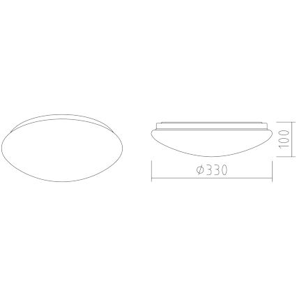 APLED - Світлодіодний стельовий світильник з датчиком LENS P TRICOLOR LED/18W/230V IP44 2700 - 6500K 1210 лм