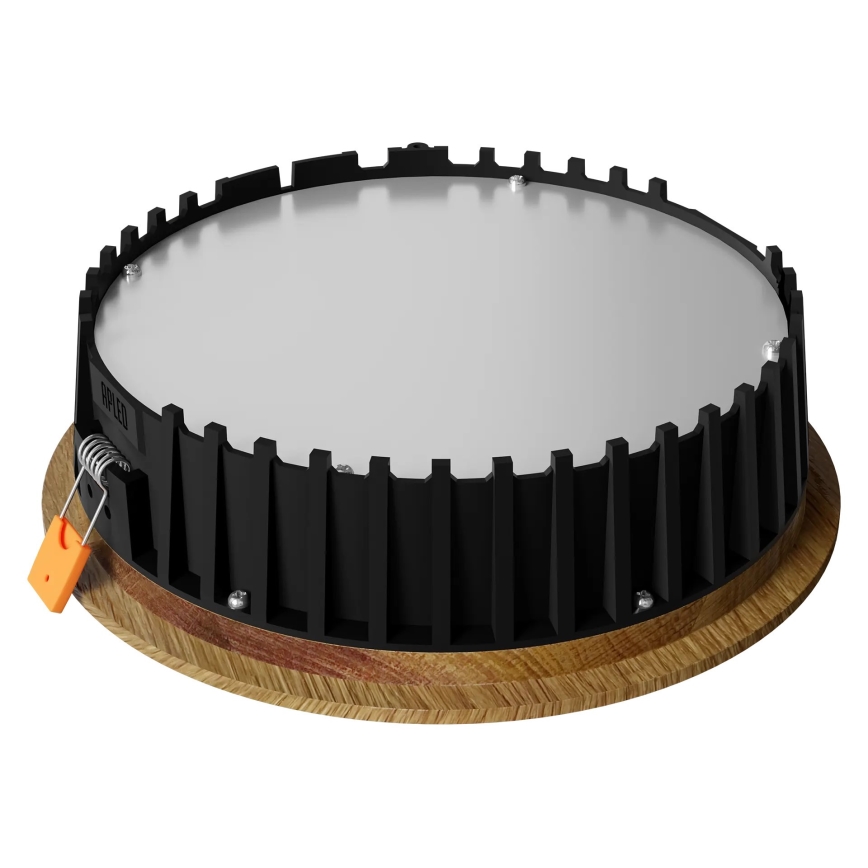 APLED - Світлодіодний вбудований світильник RONDO WOODLINE LED/12W/230V 3000K діаметр 20 см дуб масив