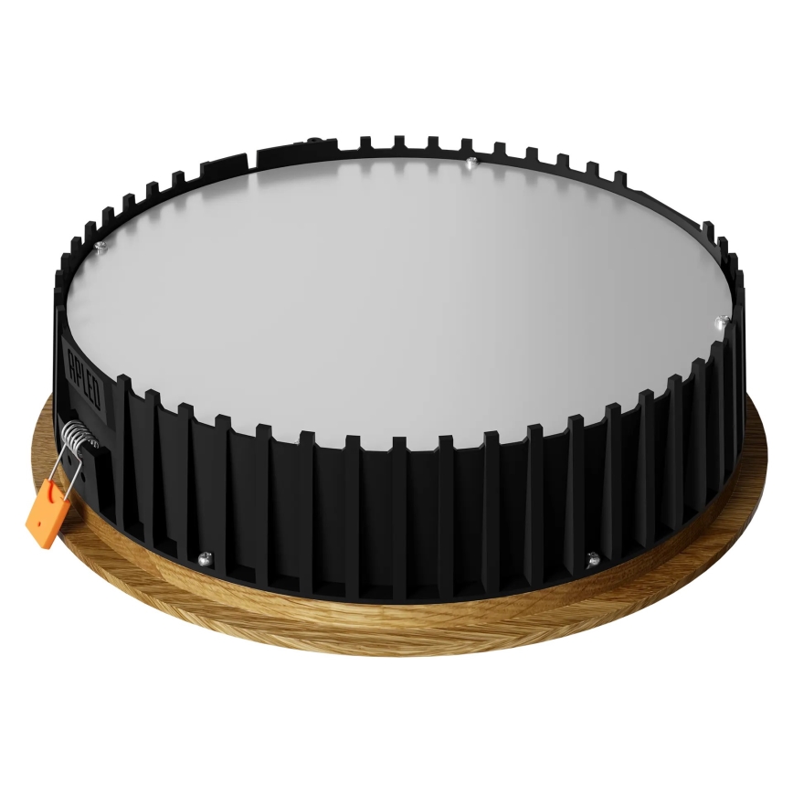 APLED - Світлодіодний вбудований світильник RONDO WOODLINE LED/18W/230V 3000K діаметр 26 см дуб масив
