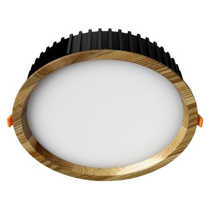 APLED - Світлодіодний вбудований світильник RONDO WOODLINE LED/18W/230V 3000K діаметр 26 см ясеневий масив