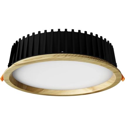 APLED - Світлодіодний вбудований світильник RONDO WOODLINE LED/18W/230V 4000K діаметр 26 см сосна масив
