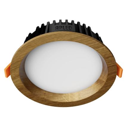 APLED - Світлодіодний вбудований світильник RONDO WOODLINE LED/6W/230V 3000K діаметр 15 см дуб масив