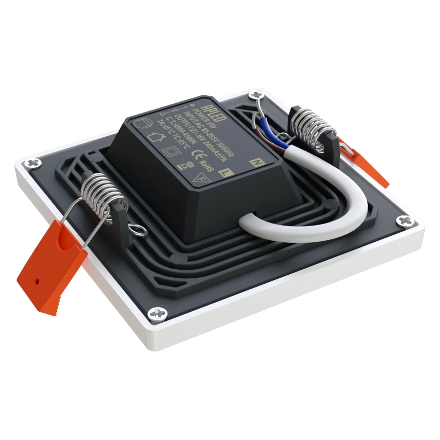 APLED - Світлодіодний вбудований світильник SQUARE SLIM LED/8W/230V 9x9 см білий