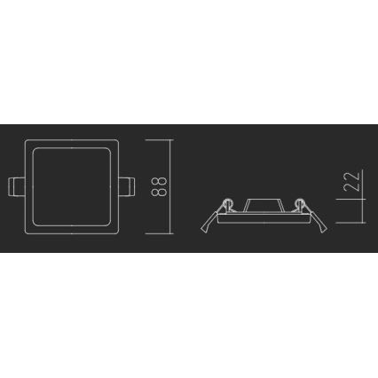 APLED - Світлодіодний вбудований світильник SQUARE SLIM LED/8W/230V 9x9 см білий