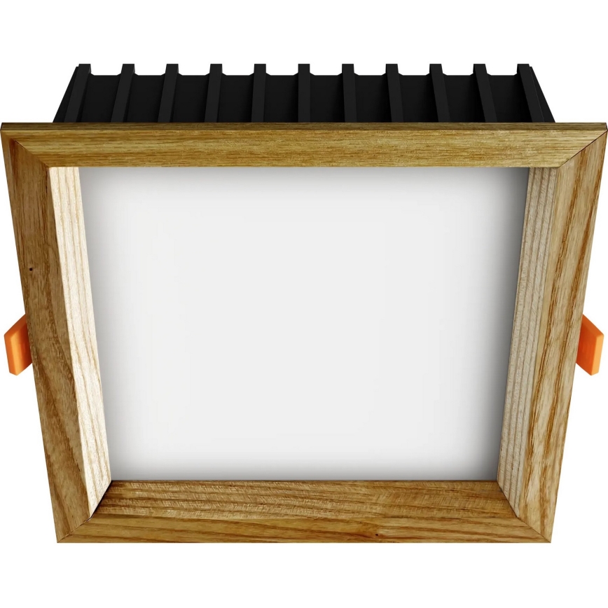 APLED - Світлодіодний вбудований світильник SQUARE WOODLINE LED/12W/230V 3000K 17x17 см ясеневий масив