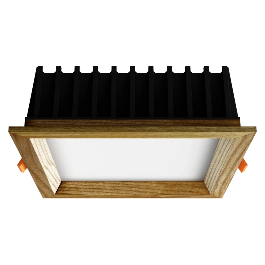 APLED - Світлодіодний вбудований світильник SQUARE WOODLINE LED/12W/230V 3000K 17x17 см ясеневий масив
