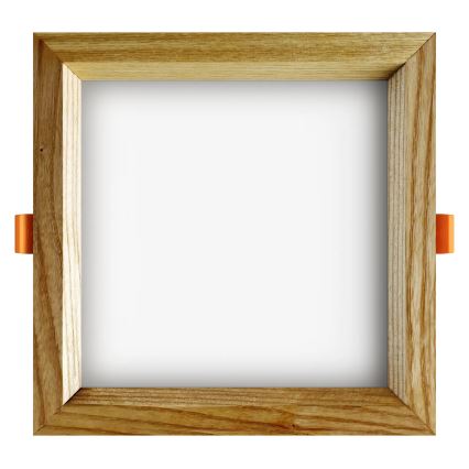 APLED - Світлодіодний вбудований світильник SQUARE WOODLINE LED/12W/230V 3000K 17x17 см ясеневий масив