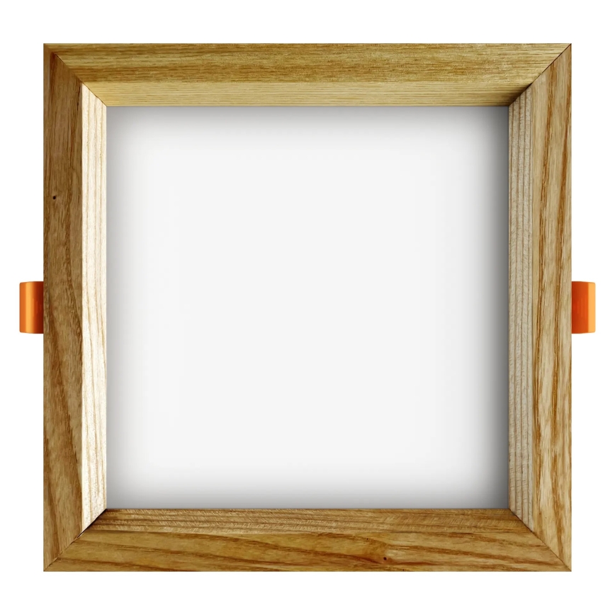 APLED - Світлодіодний вбудований світильник SQUARE WOODLINE LED/12W/230V 3000K 17x17 см ясеневий масив