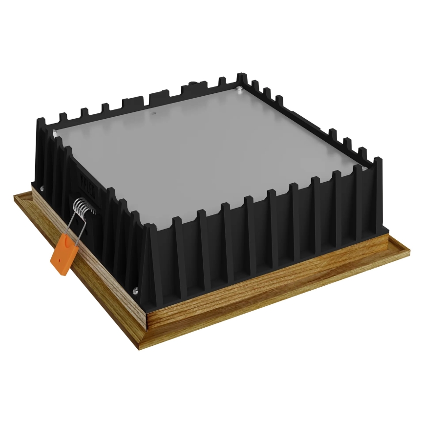 APLED - Світлодіодний вбудований світильник SQUARE WOODLINE LED/12W/230V 3000K 17x17 см ясеневий масив
