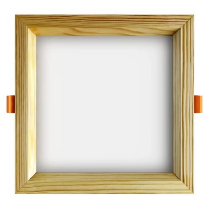 APLED - Світлодіодний вбудований світильник SQUARE WOODLINE LED/12W/230V 3000K 17x17 см сосна масив