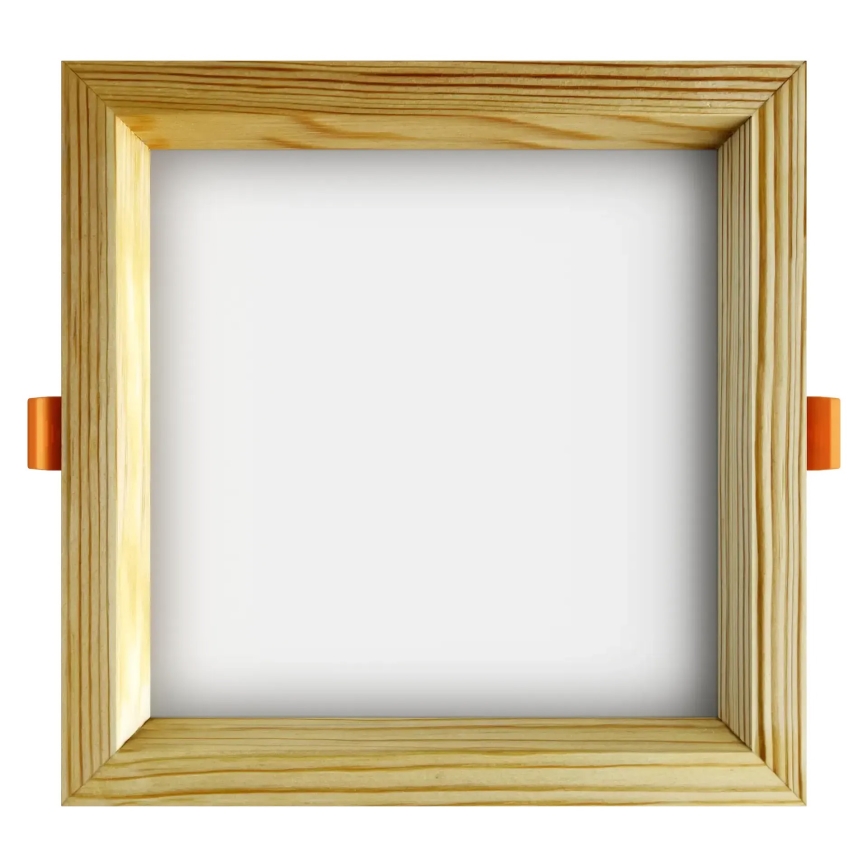 APLED - Світлодіодний вбудований світильник SQUARE WOODLINE LED/12W/230V 3000K 17x17 см сосна масив