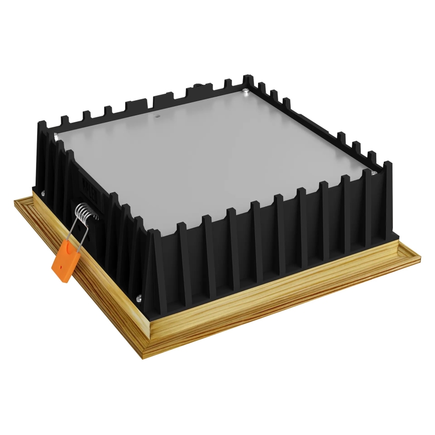 APLED - Світлодіодний вбудований світильник SQUARE WOODLINE LED/12W/230V 3000K 17x17 см сосна масив