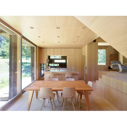 APLED - Світлодіодний вбудований світильник SQUARE WOODLINE LED/3W/230V 3000K 9x9 см дуб масив