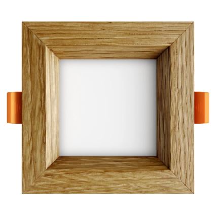 APLED - Світлодіодний вбудований світильник SQUARE WOODLINE LED/3W/230V 3000K 9x9 см дуб масив
