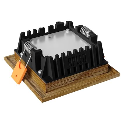 APLED - Світлодіодний вбудований світильник SQUARE WOODLINE LED/3W/230V 3000K 9x9 см дуб масив