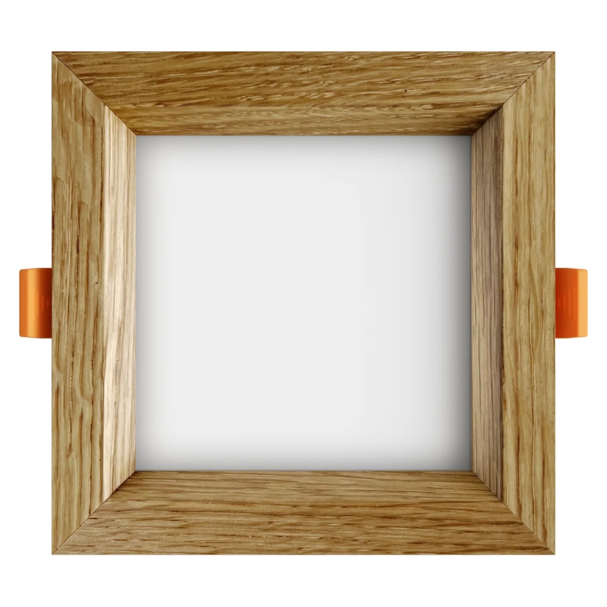 APLED - Світлодіодний вбудований світильник SQUARE WOODLINE LED/6W/230V 4000K 12x12 см дуб масив