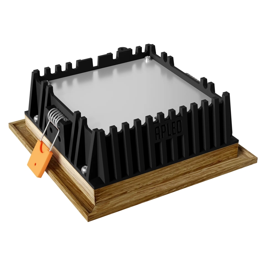 APLED - Світлодіодний вбудований світильник SQUARE WOODLINE LED/6W/230V 4000K 12x12 см дуб масив