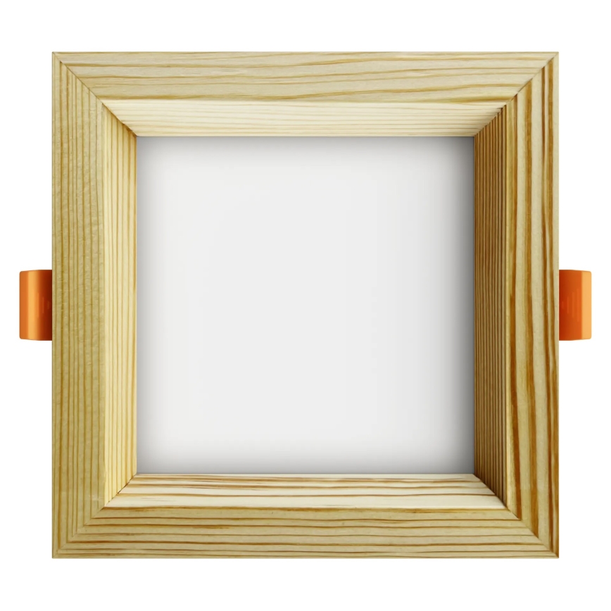 APLED - Світлодіодний вбудований світильник SQUARE WOODLINE LED/6W/230V 4000K 12x12 см сосна масив