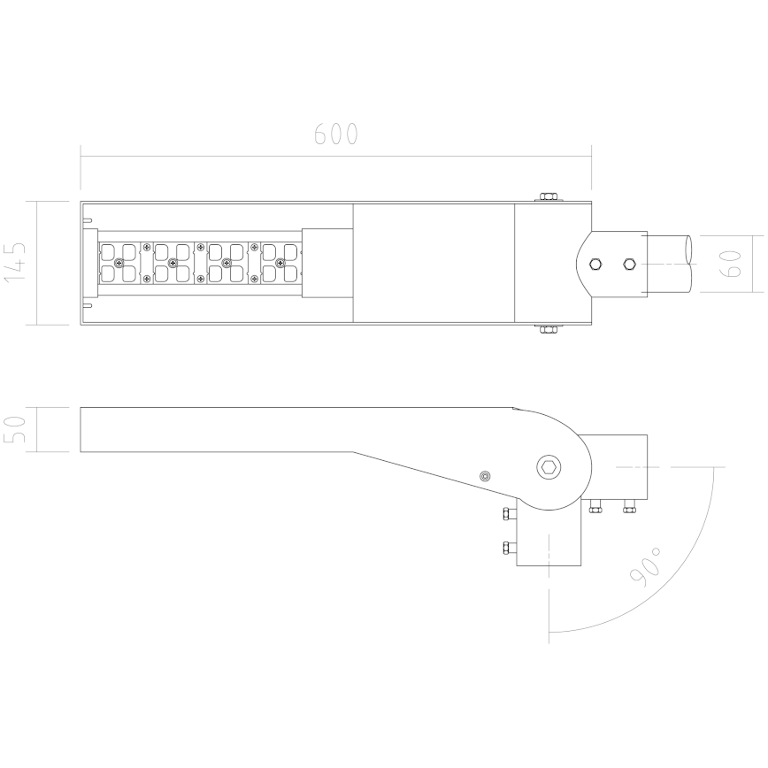 APLED - Світлодіодний вуличний ліхтар FLEXIBO PREMIUM LED/19W/90-265V IP65 2700K