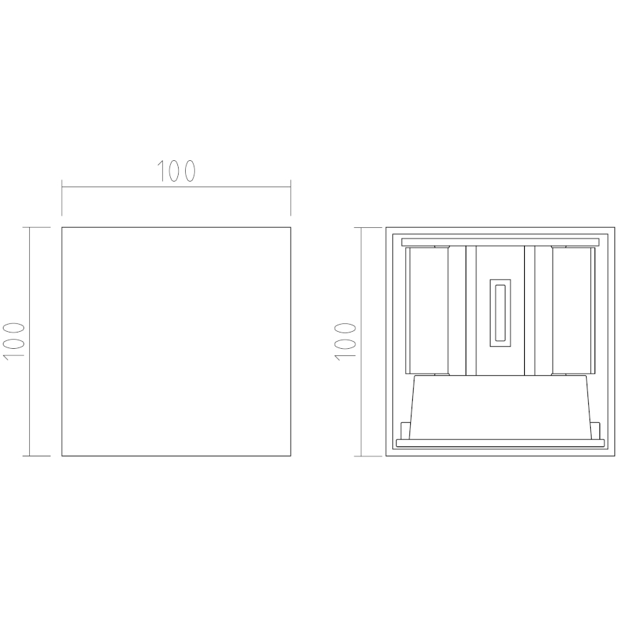 APLED - Уличный светодиодный настенный светильник CUBE 2xLED/3W/230V IP65