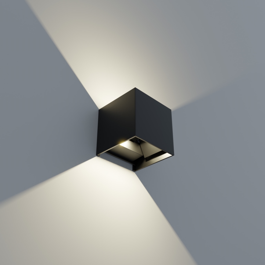 APLED - Уличный светодиодный настенный светильник CUBE 2xLED/3W/230V IP65