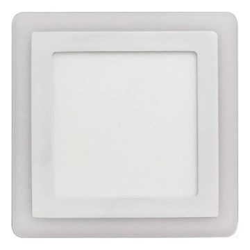 APLED - Вбудоване світильник для ванної кімнати SQUARE DUO LED/4W + LED/12W/230V IP41 3000/4000K 19,5x19,5 см білий