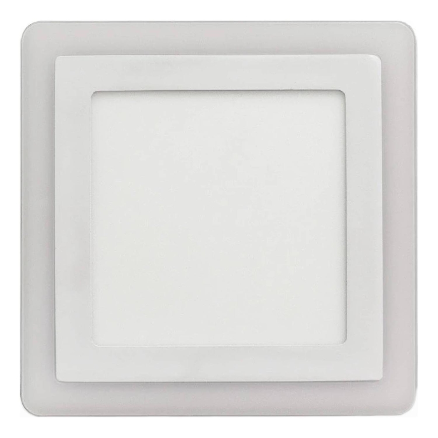 APLED - Вбудоване світильник для ванної кімнати SQUARE DUO LED/4W + LED/12W/230V IP41 3000/4000K 19,5x19,5 см білий