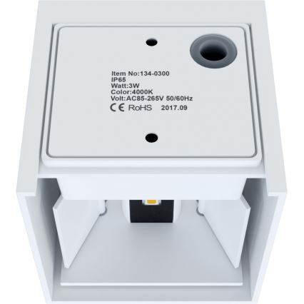 APLED - Вуличний світлодіодний настінний світильник CUBE 2xLED/3W/230V IP65