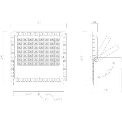 APLED - Вуличний світлодіодний прожектор PRO LED/200W/230V IP66 20000lm 6000K