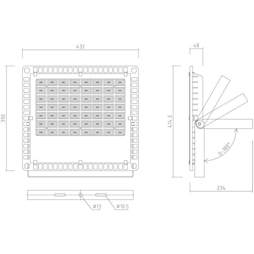 APLED - Вуличний світлодіодний прожектор PRO LED/200W/230V IP66 20000lm 6000K