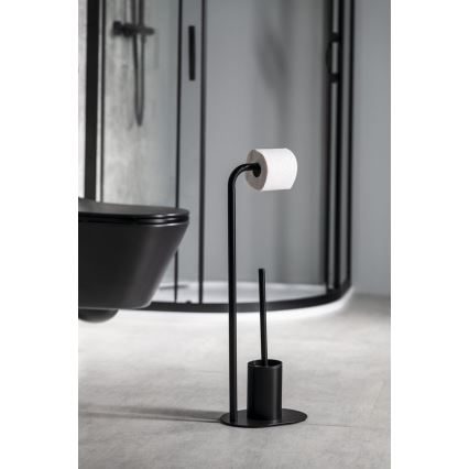 Aqualine - Держатель для туалетной бумаги и ершика SAMBA черный