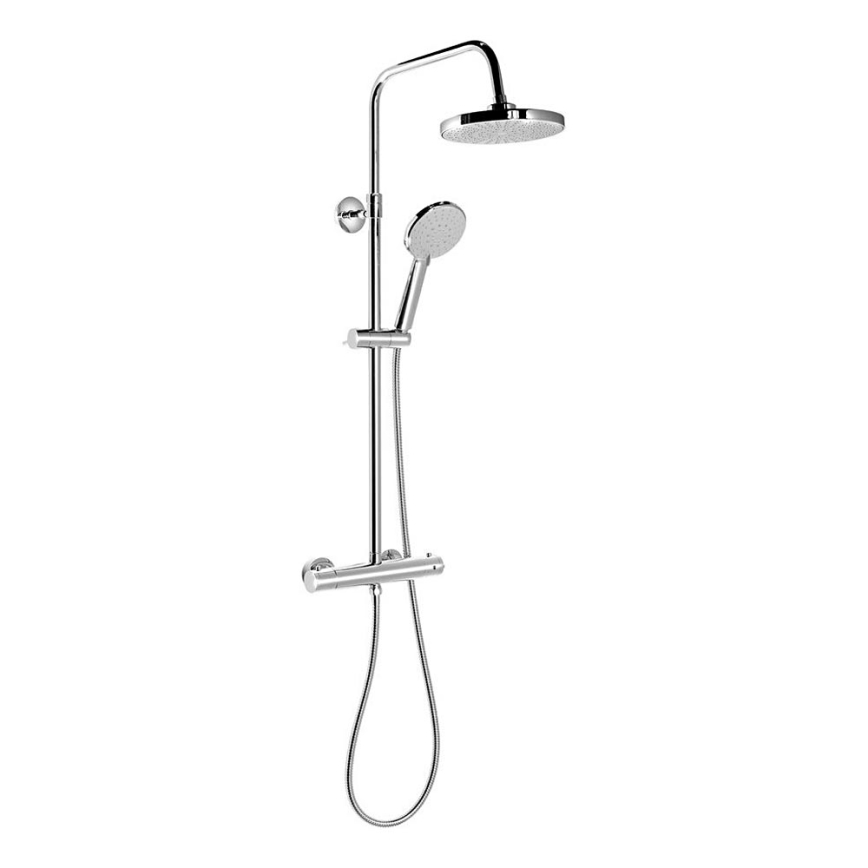 Aqualine - Душевой гарнитур с термостатическим смесителем LIGA блестящий хром