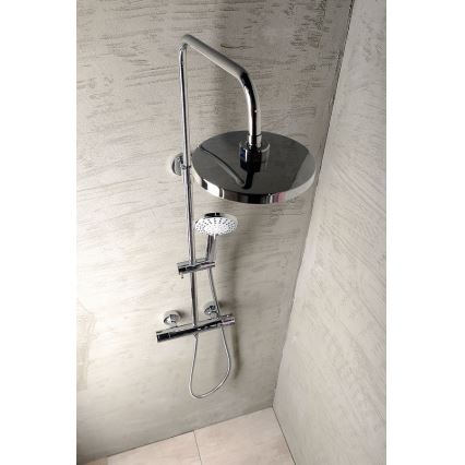 Aqualine - Душевой гарнитур с термостатическим смесителем LIGA блестящий хром