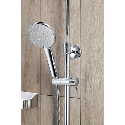 Aqualine - Душевой гарнитур с термостатическим смесителем LIGA блестящий хром