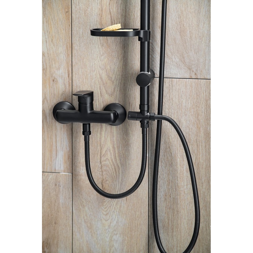 Aqualine - Душовий набір KERA матовий чорний