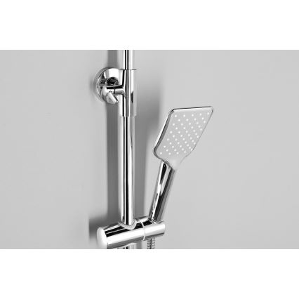 Aqualine - Душовий комплект з змішувачем FACTOR, блискучий хром