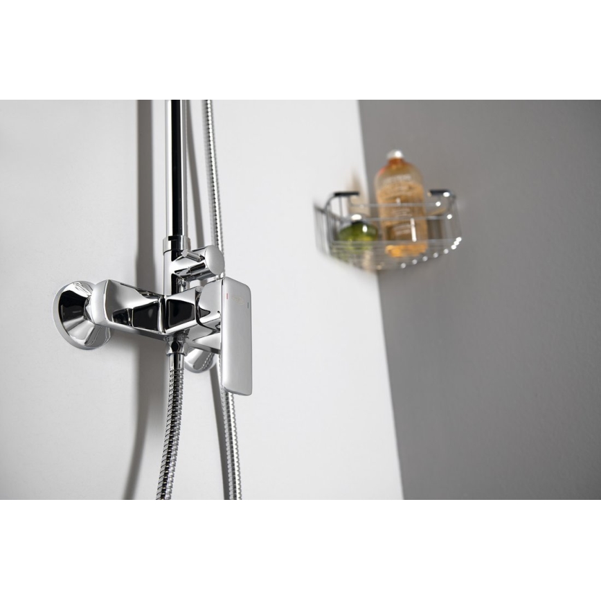 Aqualine - Душовий комплект з змішувачем FACTOR, блискучий хром