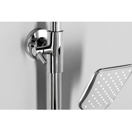 Aqualine - Душовий комплект з змішувачем FACTOR, блискучий хром