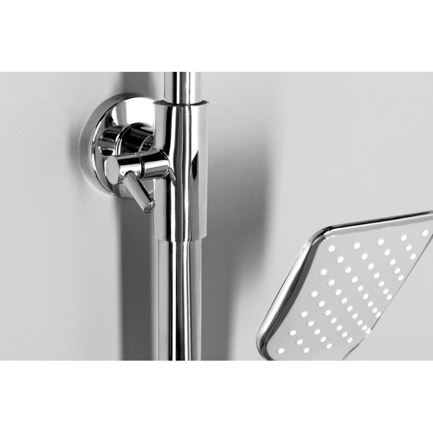 Aqualine - Душовий комплект з змішувачем FACTOR, блискучий хром