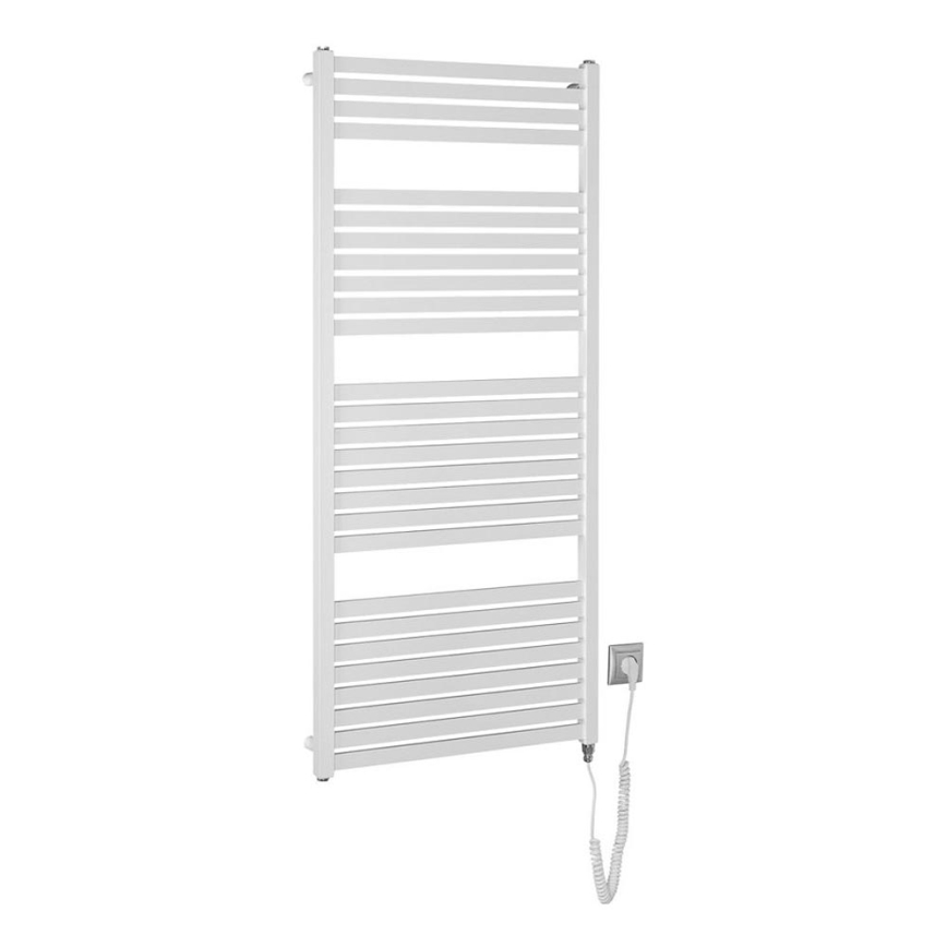 Aqualine - Электрический для ванной комнаты радиатор TONDI-E 600W/230V 133 см белый прямой
