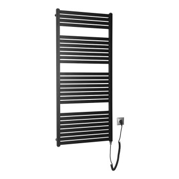 Aqualine - Электрический для ванной комнаты радиатор TONDI-E 600W/230V 133 см матовый черный прямой