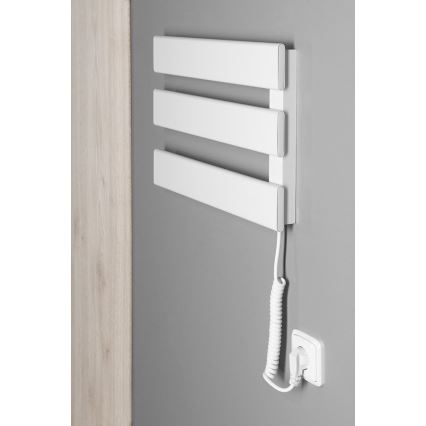 Aqualine - Электрический полотенцесушитель ELVIS 50W/230V 34,2 cм белый правый