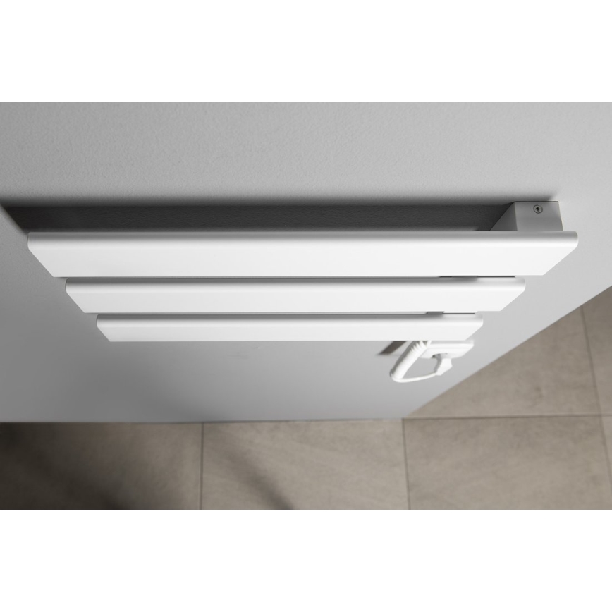 Aqualine - Электрический полотенцесушитель ELVIS 50W/230V 34,2 cм белый правый