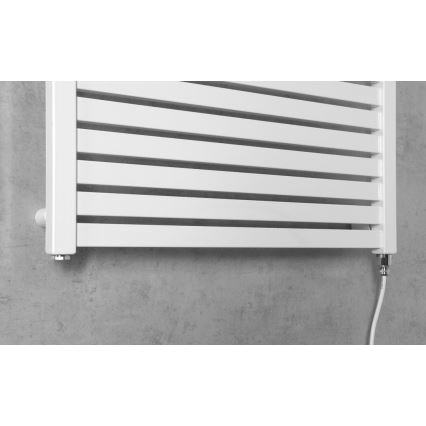 Aqualine - Электрический радиатор для ванной комнаты TONDI-E 400W/230V 97 см белый прямой