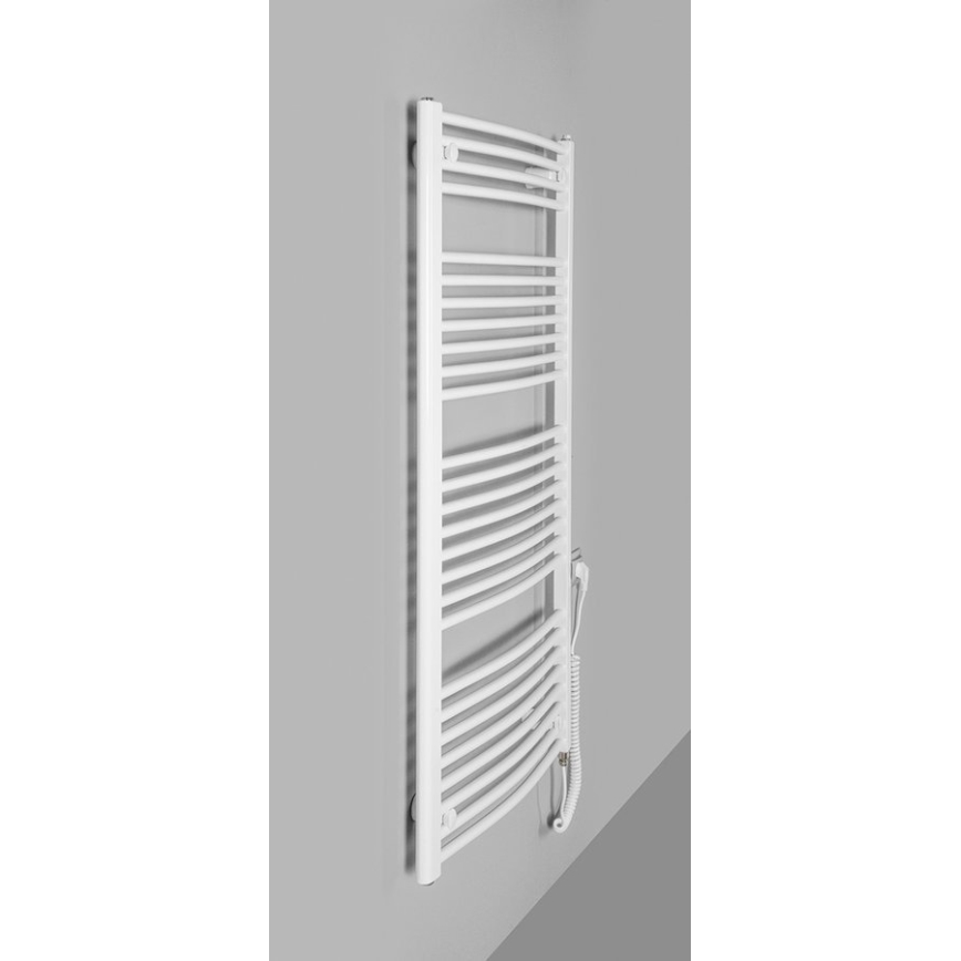 Aqualine - Электрический для ванной комнаты радиатор ORBIT-E 600W/230V 132 см белый круглый