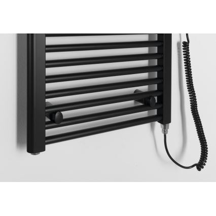 Aqualine - Электрический полотенцесушитель для ванной DIRECT-E 400W 132x45 cm матовый черный