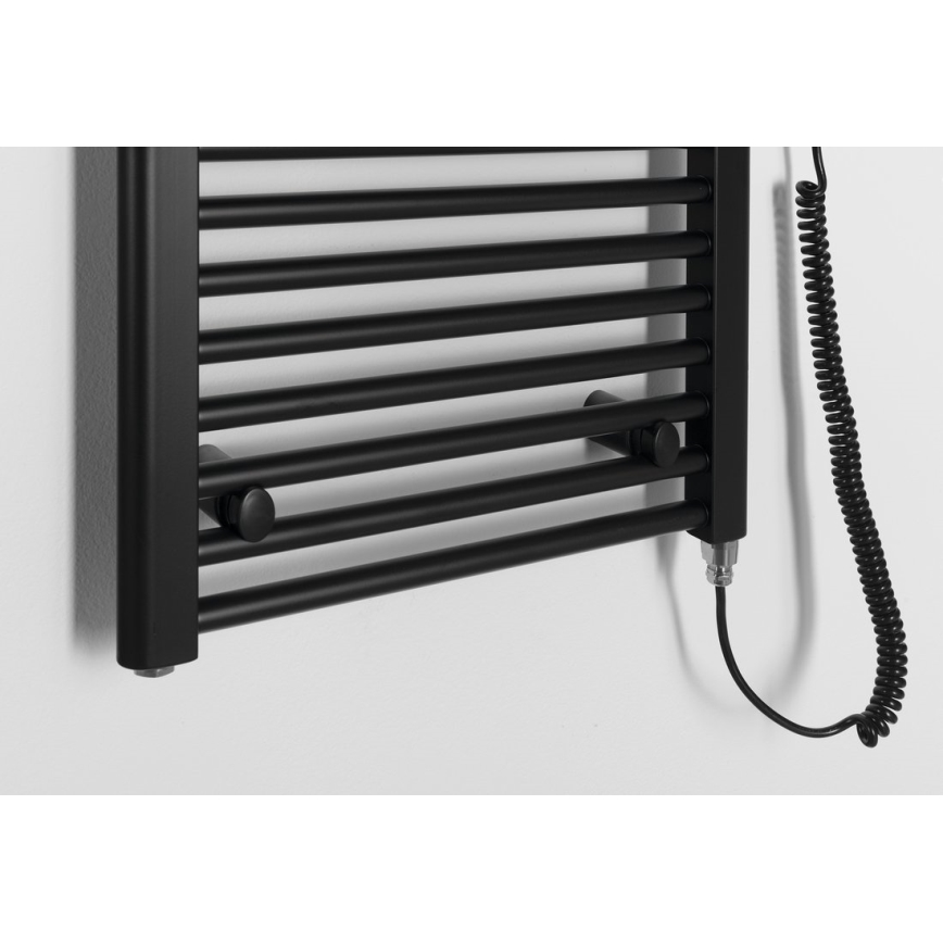 Aqualine - Электрический полотенцесушитель для ванной DIRECT-E 400W 132x45 cm матовый черный