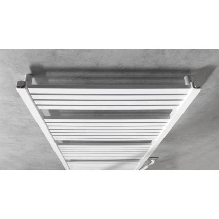 Aqualine - Електричний для ванної кімнати радіатор TONDI-E 600W/230V 133 см білий прямий