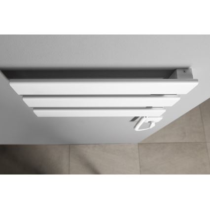 Aqualine - Електрична рушникосушка ELVIS 50W/230V 34,2 см білий права
