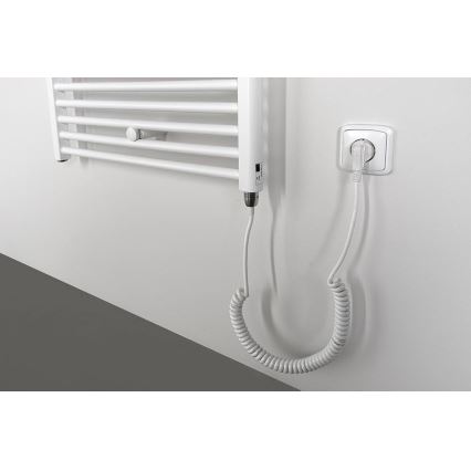 Aqualine - Електричний для ванної кімнати радіатор DIRECT-E 300W/230V 96 см білий прямий